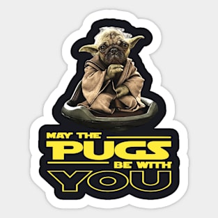 May The Pugs Be With You Film Cartoon Scare Anime Daughter Sticker